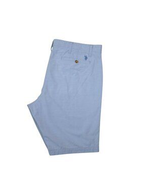 U.S. Polo Assn Mens Light Blue Striped Cotton Shorts W38 Casual Summer Wear